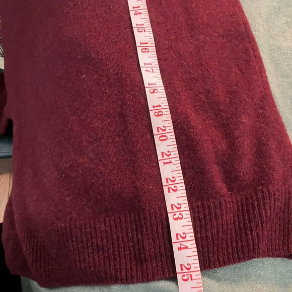 Vintage BHC Sweater Mens L Lambswool Red Vneck Prep Collegiate Heritage Academia - Picture 5 of 7